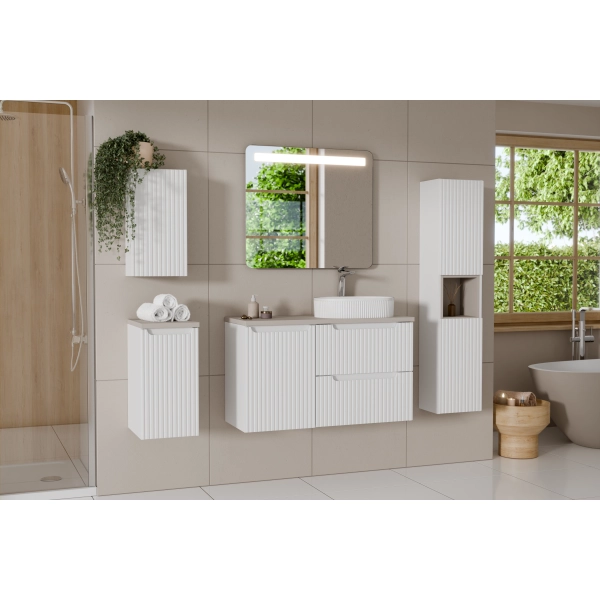 Szafka pod umywalkę 60cm 2 szuflady Biała NOVA WHITE 82-60-2S, Comad